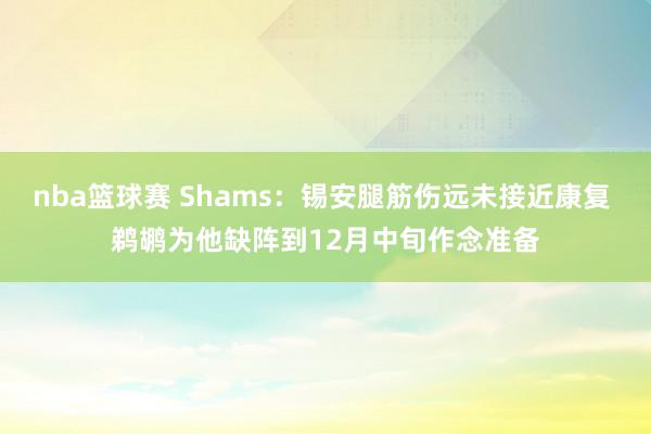 nba篮球赛 Shams：锡安腿筋伤远未接近康复 鹈鹕为他缺阵到12月中旬作念准备