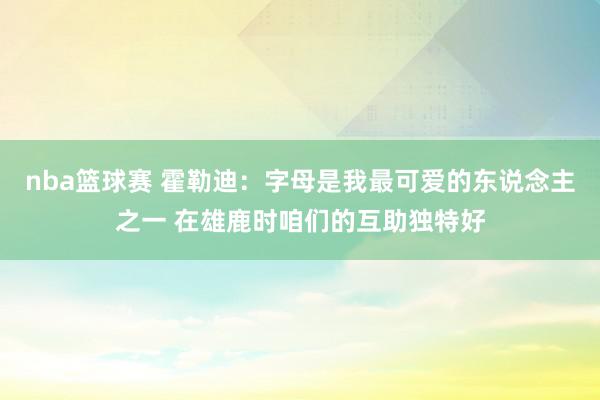 nba篮球赛 霍勒迪：字母是我最可爱的东说念主之一 在雄鹿时咱们的互助独特好