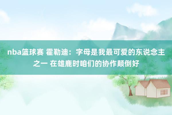 nba篮球赛 霍勒迪：字母是我最可爱的东说念主之一 在雄鹿时咱们的协作颠倒好