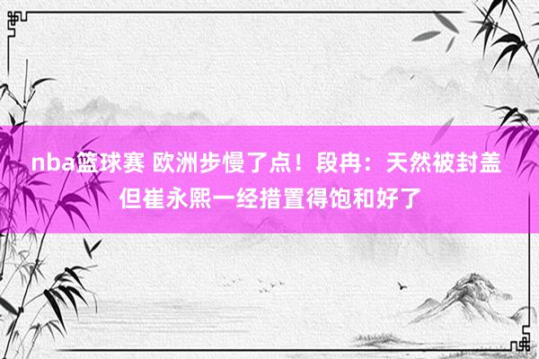 nba篮球赛 欧洲步慢了点！段冉：天然被封盖 但崔永熙一经措置得饱和好了