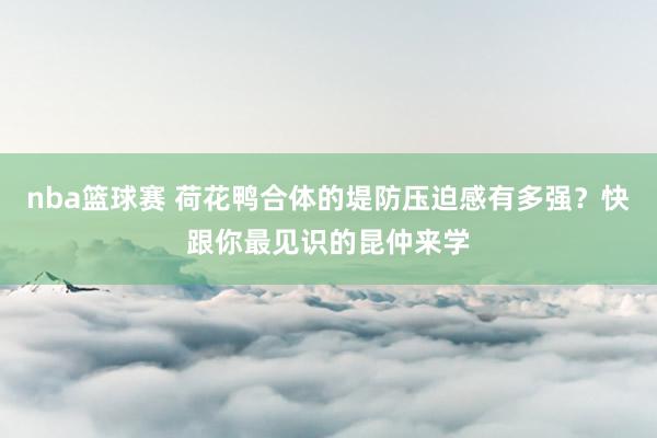 nba篮球赛 荷花鸭合体的堤防压迫感有多强？快跟你最见识的昆仲来学